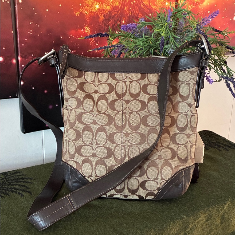 Coach Signature Convertible Messenger Bag
